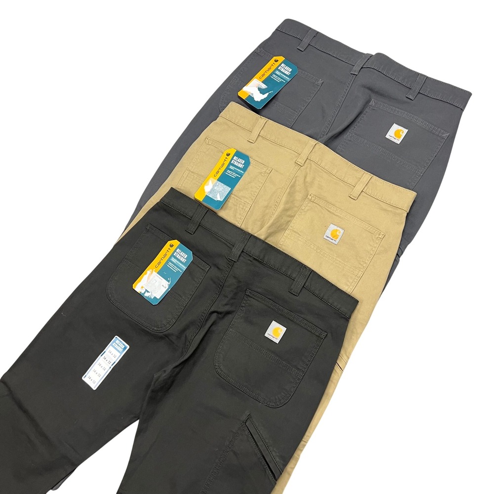 NEW Carhartt Mens Relaxed Straight Rigby Dungaree Work Pants 34x34 *3 Pack*